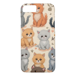 iPhone 8/7 Cases Cute kitten pattern Phone Case
