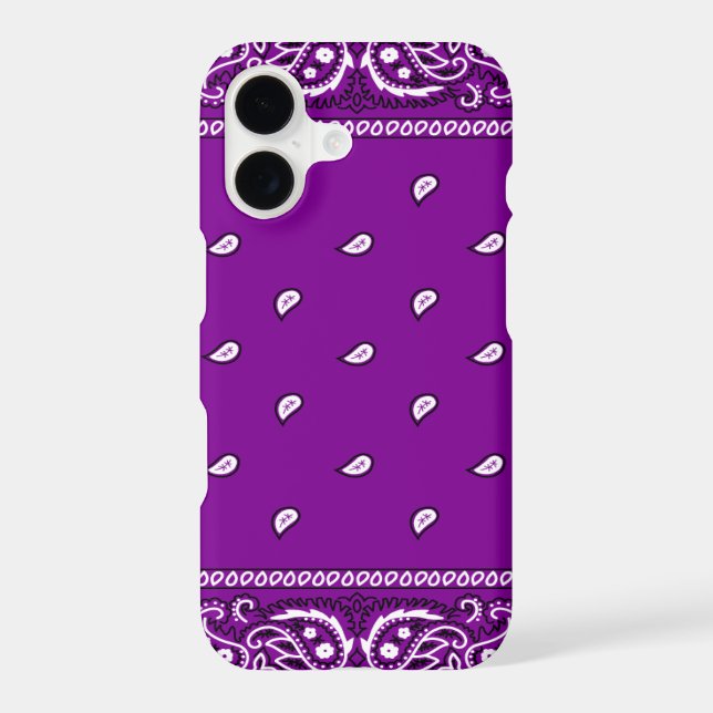 iPhone Bandanna Purple Phone Case (Back)