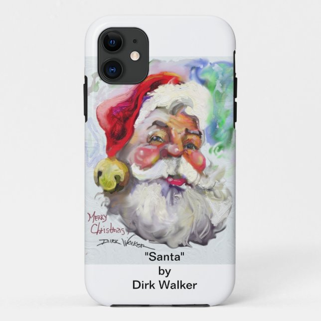 iPhone Case - 5/5s  w/ "Santa" original artwork by (Back)