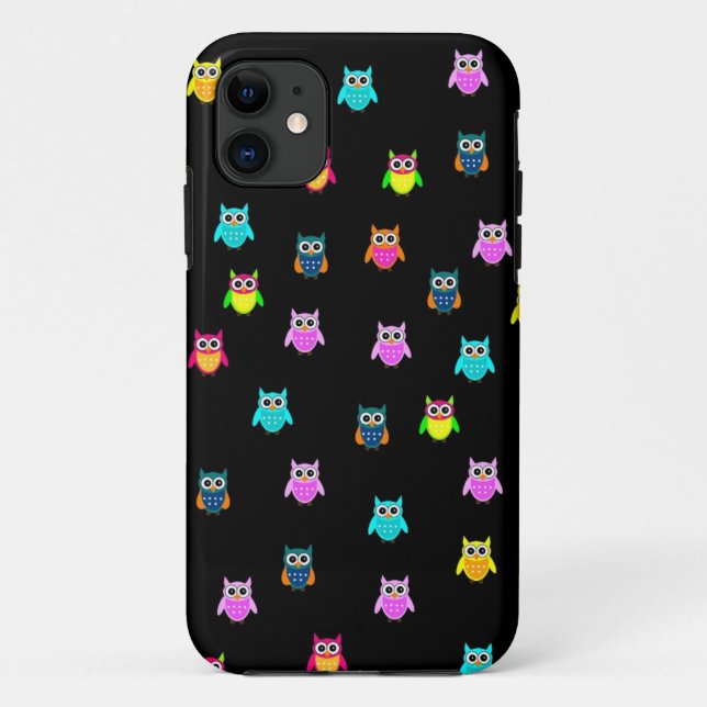 iphone case 5 colorful owls (Back)