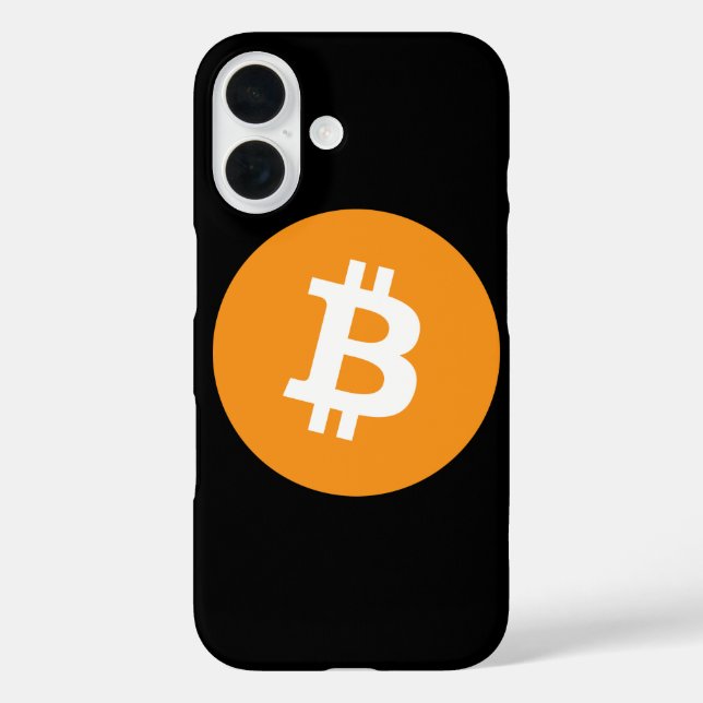 iPhone Case Bitcoin Black Orange Cryptocurrency (Back)