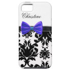 iPhone Case Blue Bow Monogrammed