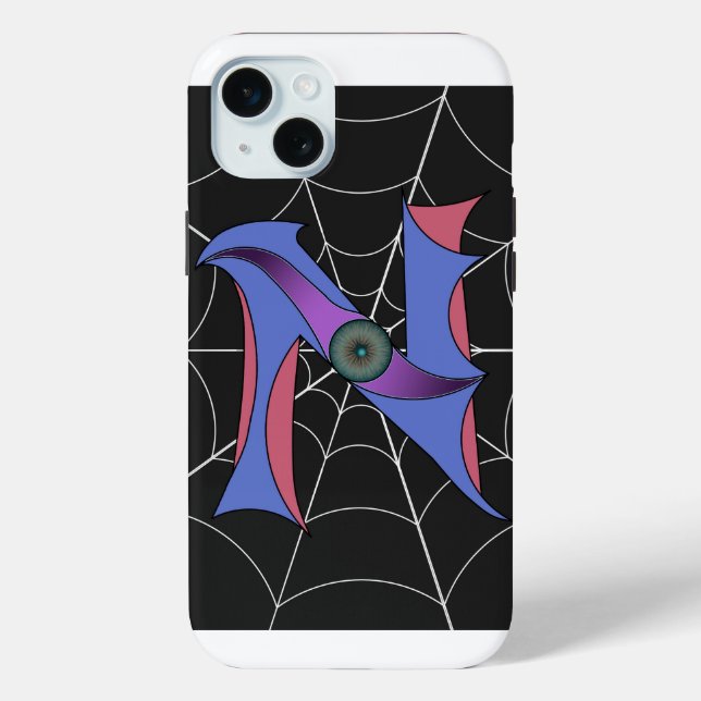 iPhone case cover backcover with monogram N (Back)