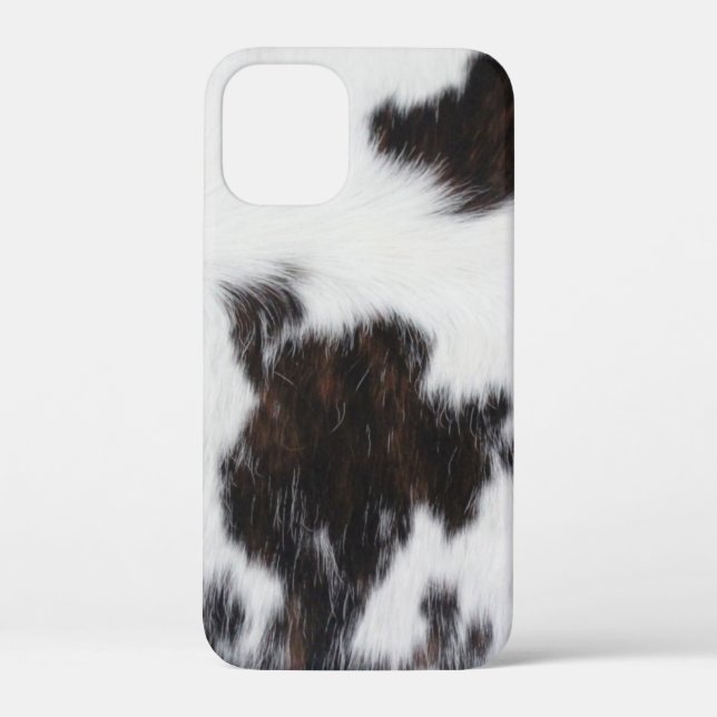 iPhone Case - Cowhide White Brown Black (Back)