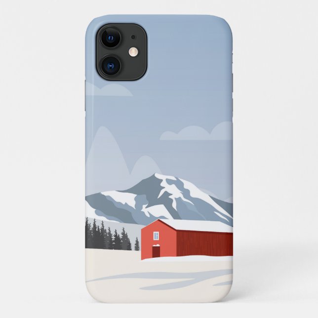 iPhone case design: Sweden, winter landscape. (Back)