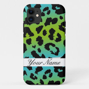 iphone case leopard Custom Leopard blue green