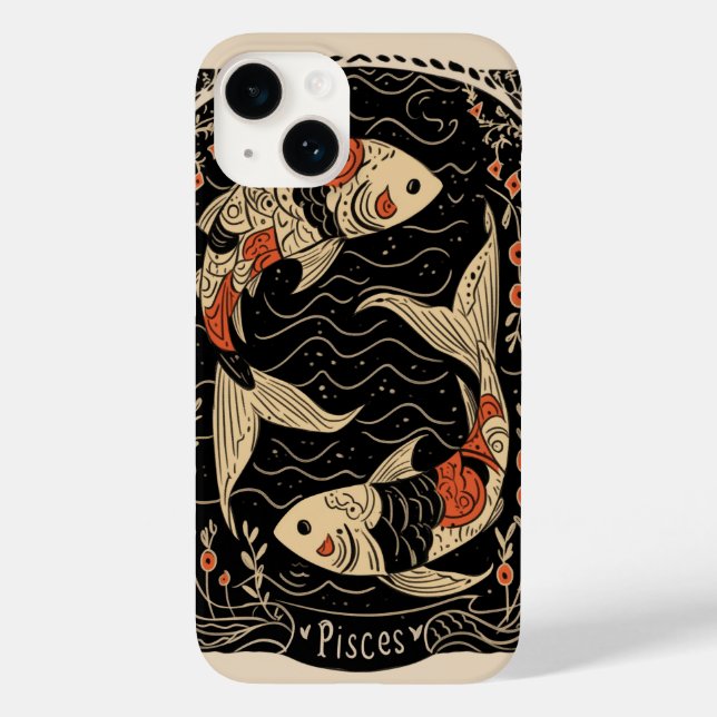 iPhone Case Pisces tapesCelestial Zodiac Art (Back)