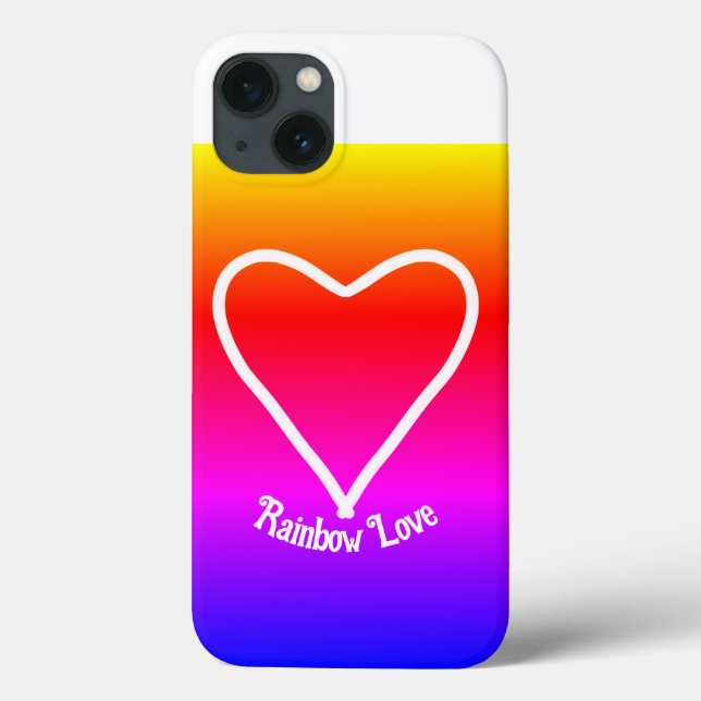 iPhone Case  Rainbow Love  Colorful  (Back)