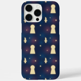 IPhone Case Starry Night Knife Keyhole Pattern