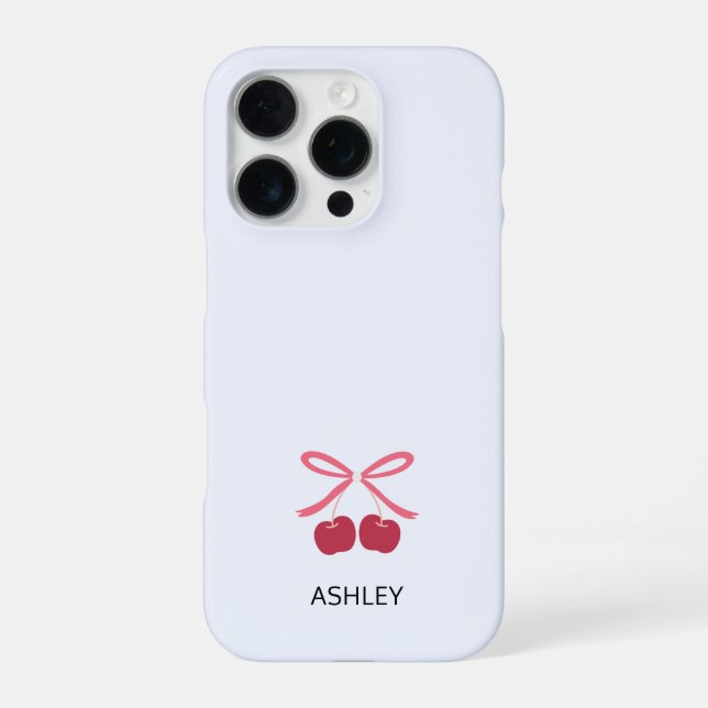 iPhone Case | Sweet Cherry Bow Cute Phone Cover (Back)