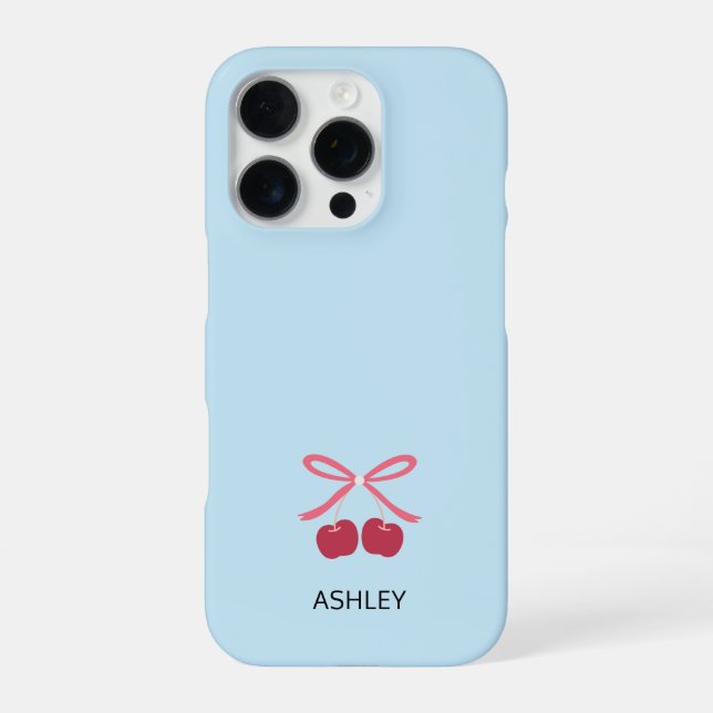 iPhone Case | Sweet Cherry Bow Cute Phone Cover (Back)