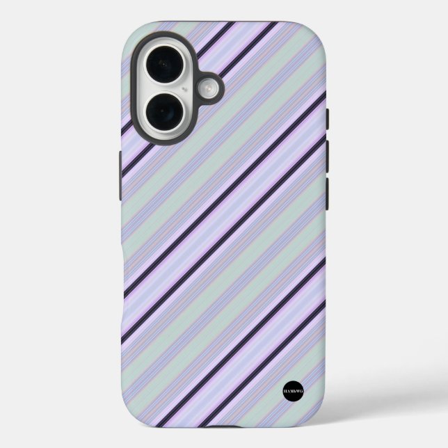 Iphone Case Vertical Stripe Pink HAMbWG (Back)