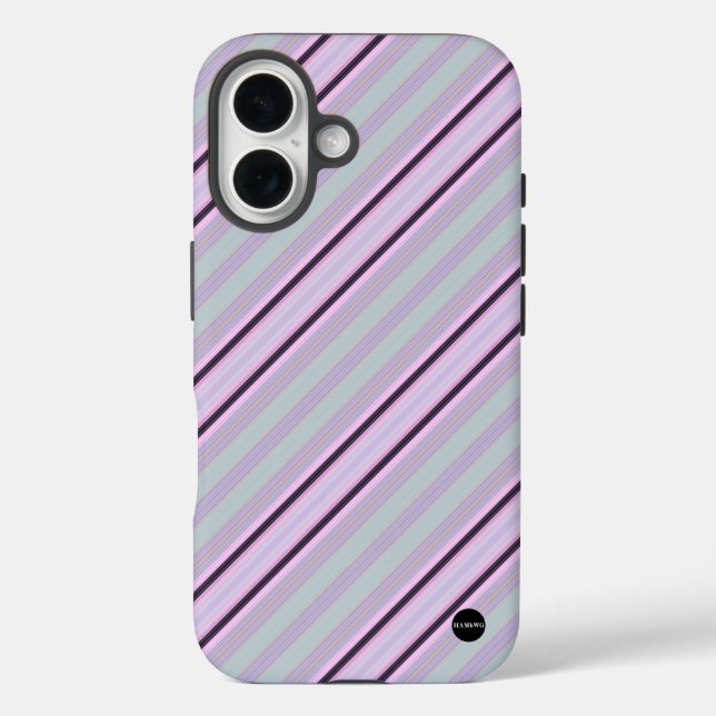 Iphone Case Vertical Stripe Pink HAMbWG (Back)