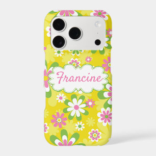 iPhone Case w/mod yellow flower pattern!