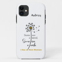 iPhone Case with Dandelion & Care Message