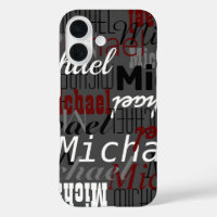 iPhone Case with Over-sized Name Pattern