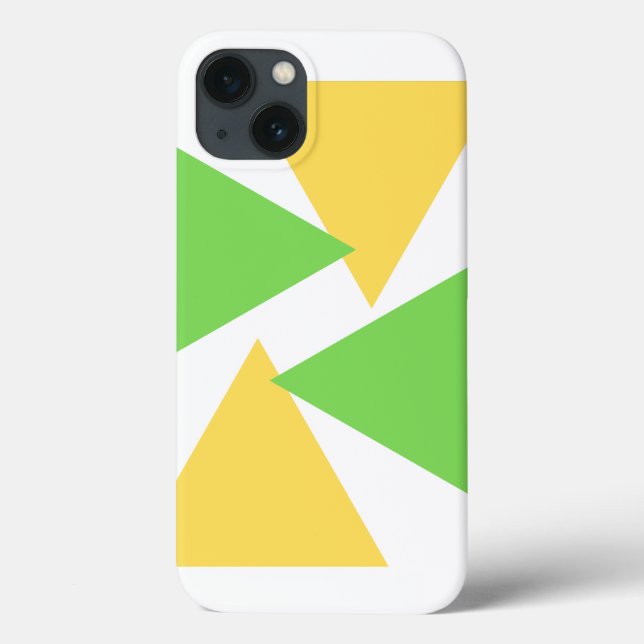iPhone case yellow green triangle  (Back)