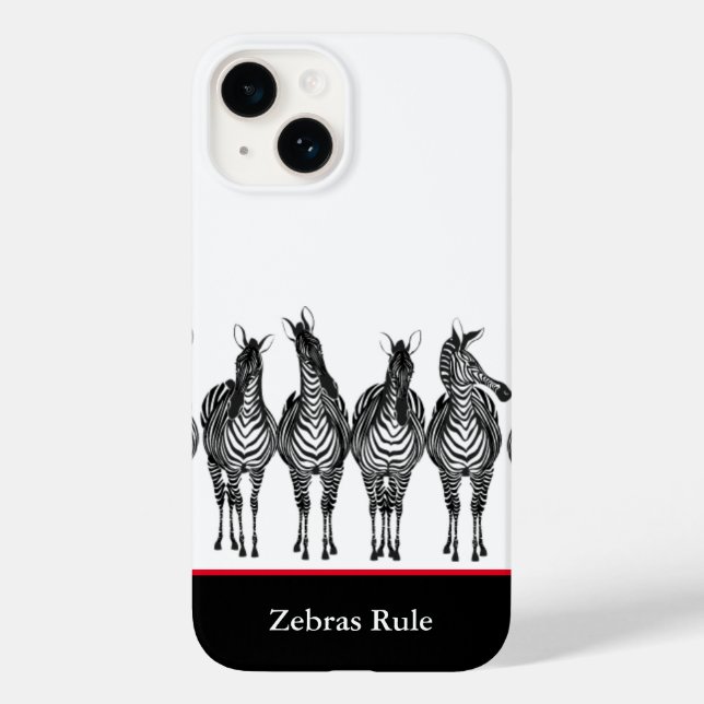 iPhone Case-Zebras Rule  Case-Mate iPhone Case (Back)