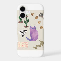IPhone Cases Cat Fish Cactus Paws Meow