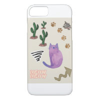 IPhone Cases Cat Fish Cactus Paws Meow