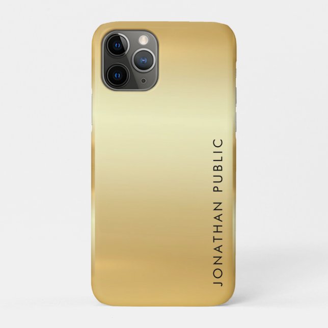 iPhone Cases Faux Gold Glamour Trendy Modern (Back)