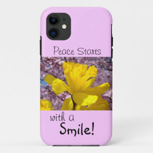 iPhone cases Peace starts with a Smile Spring