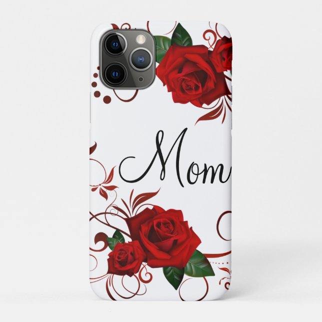 IPhone Cases Red Rose Mum (Back)