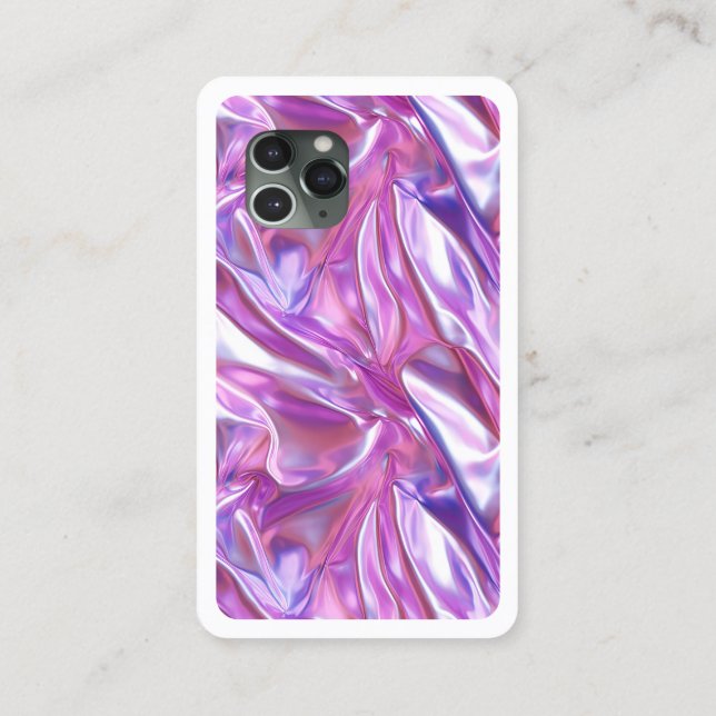 iPhone Cell Phone Instagram Blogger Holograph Business Card (Back)