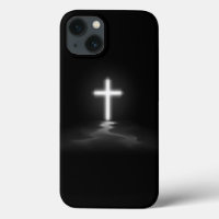 iPhone Christian Cross in the Mist