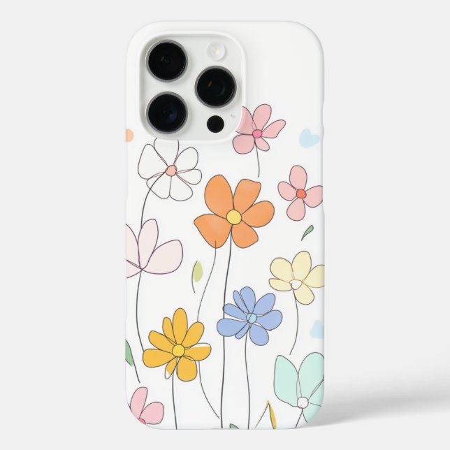 iphone floral pattern phone case (Back)