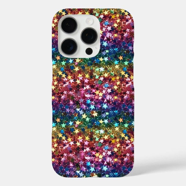iphone glitter star pattern phone case (Back)