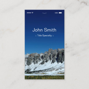 iPhone iOS Customisable Flat UI Style Business Card