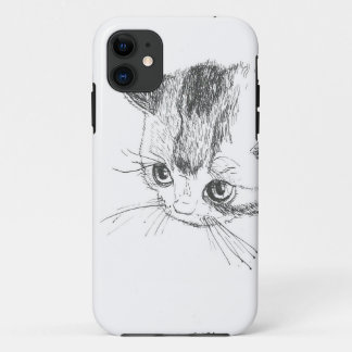 iPhone/iPad Case Cat Drawing