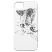 iPhone/iPad Case Cat Drawing