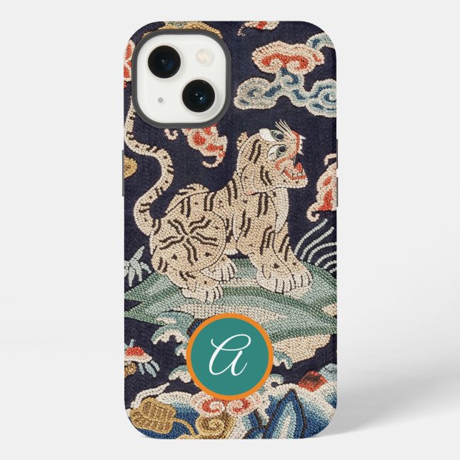 iPhone / iPad case CUSTOM INITIAL JAPANESE TIGER (Back)
