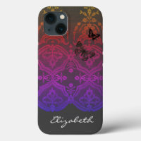 iPhone / iPad case DIY NAME ANTIQUE LACE IN GREY