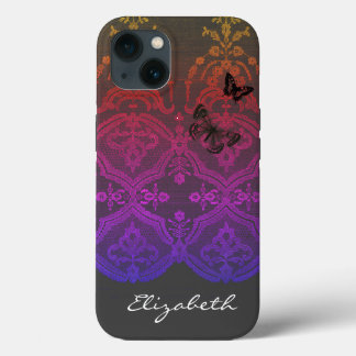 iPhone / iPad case DIY NAME ANTIQUE LACE IN GREY
