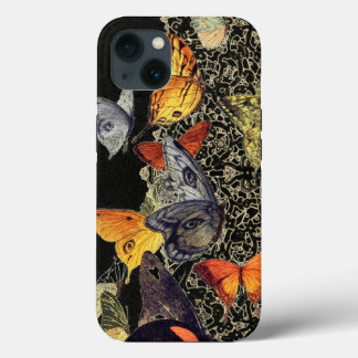 iPhone / iPad case LACE ON BLACK WITH BUTTERFLIES