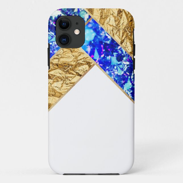 iPhone / iPad case Sparkling Glitter Silver  (Back)