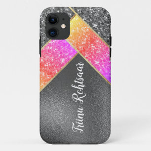 iPhone / iPad case Sparkling Glitter Silver 