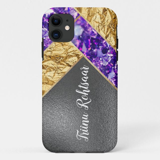 iPhone / iPad case Sparkling Glitter Silver  (Back)