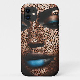 iPhone / iPad case Woman Blue Copper Mosiac