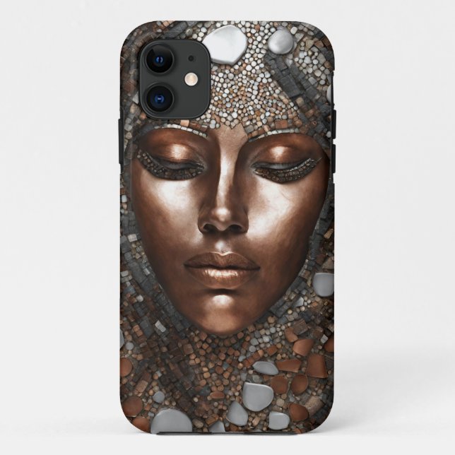 iPhone / iPad case Womens Copper Mosiac Face (Back)