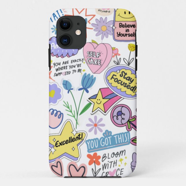 iPhone / iPad case Yellow and Pink Best Quotes (Back)