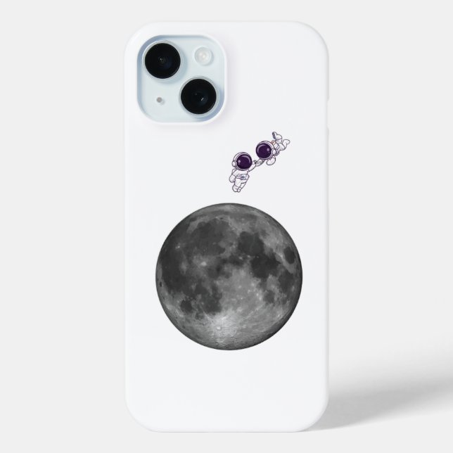 iPhone / iPad caseAstronaut and Moon Space iPhone  Case-Mate iPhone Case (Back)