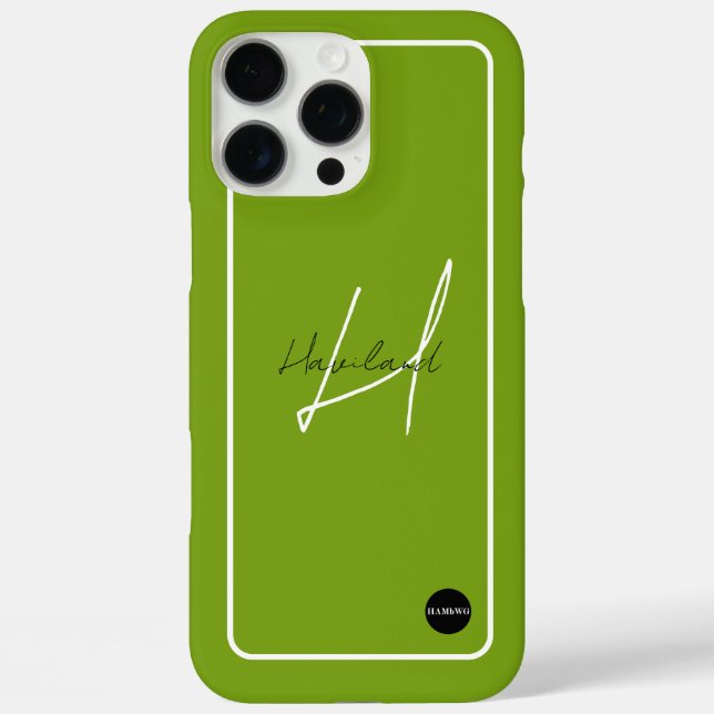 iPhone Modern Cell Phone Case w/ Name HAMbyWG (Back)