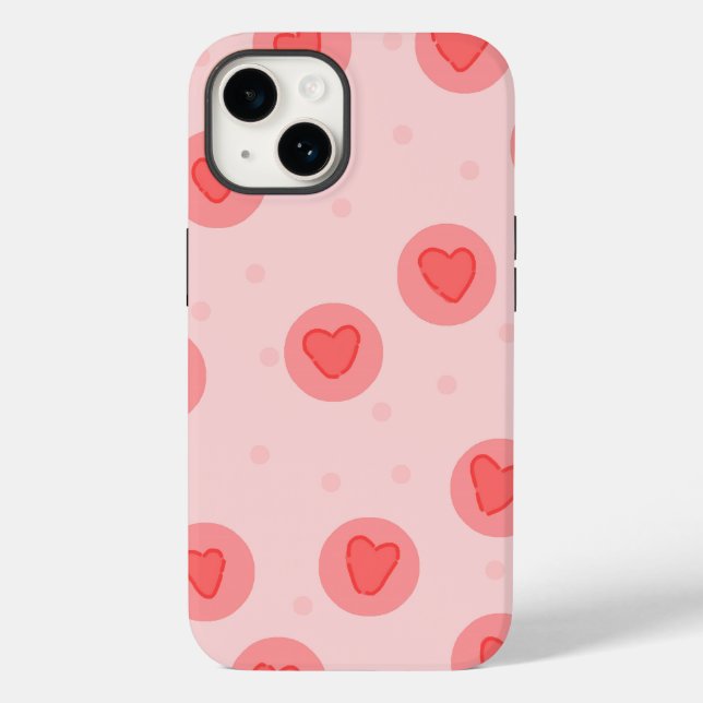 iPhone Pink case | cute love (Back)
