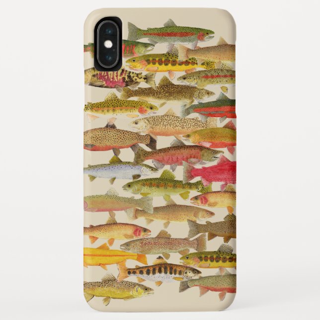 iPhone RX Case with Trout & Salmon (Back)