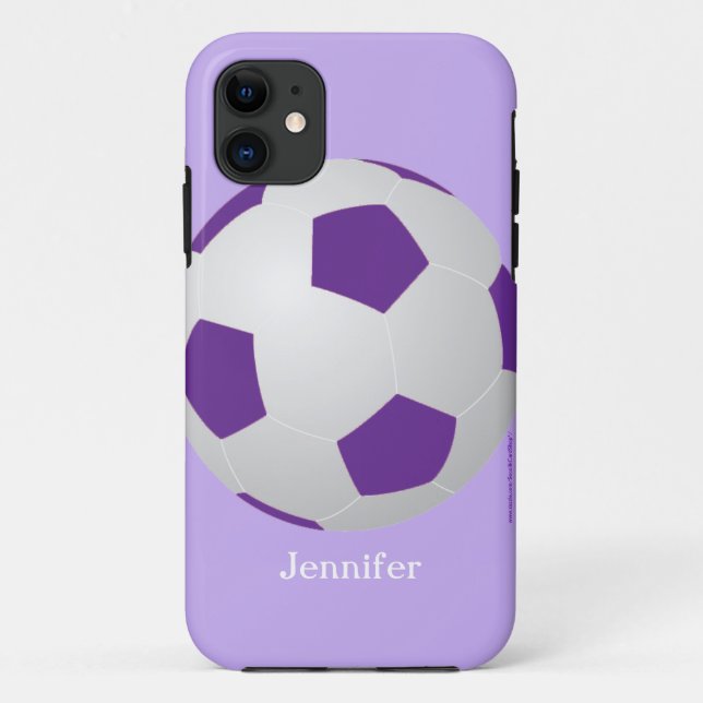 iPhone SE, 5/5s Case, Soccer, Purple, Personalised Case-Mate iPhone Case (Back)