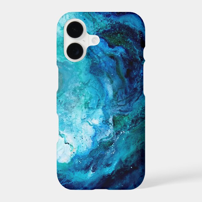 Iphone X case, Blue Ocean Wave (Back)